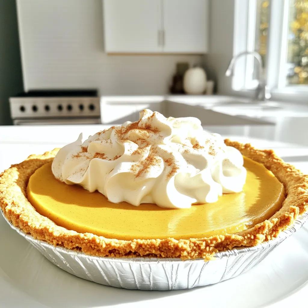 Pumpkin Cream Pie with Graham Crust Mouthwatering Delight