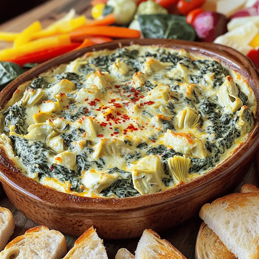 Creamy Spinach and Artichoke Dip Irresistible Treat