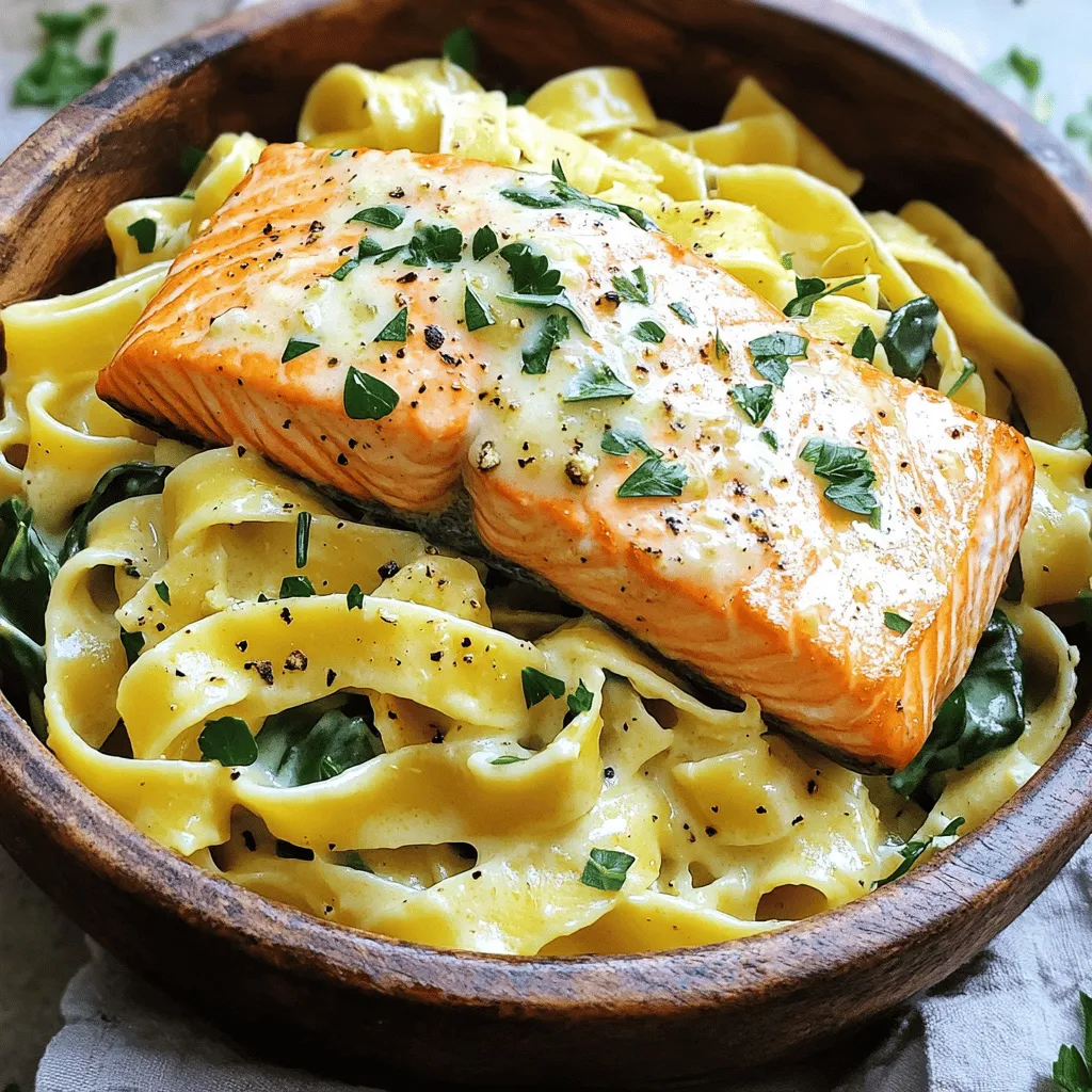Creamy Garlic Salmon Pasta Savory Dinner Delight