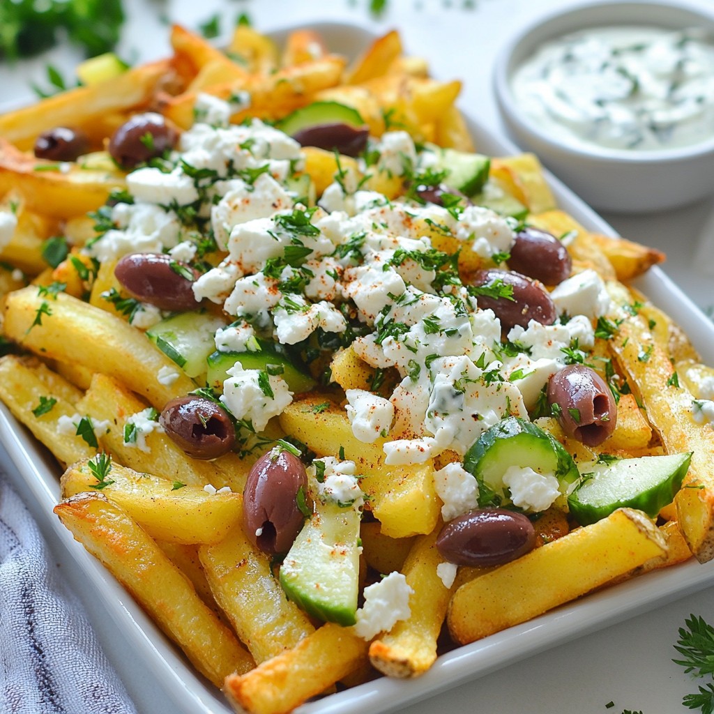 Loaded Greek Fries with Tzatziki Flavorful Delight