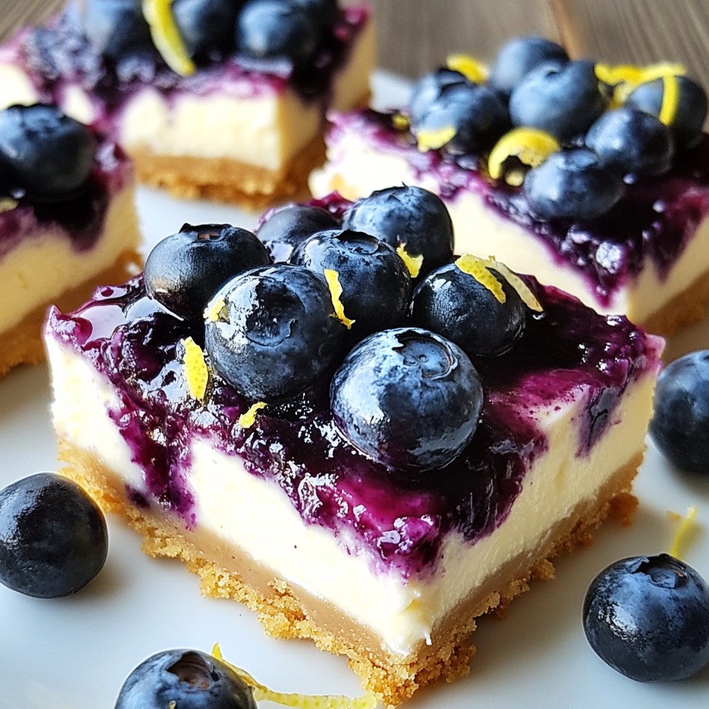 Blueberry Lemon Cheesecake Bars Delightful and Easy