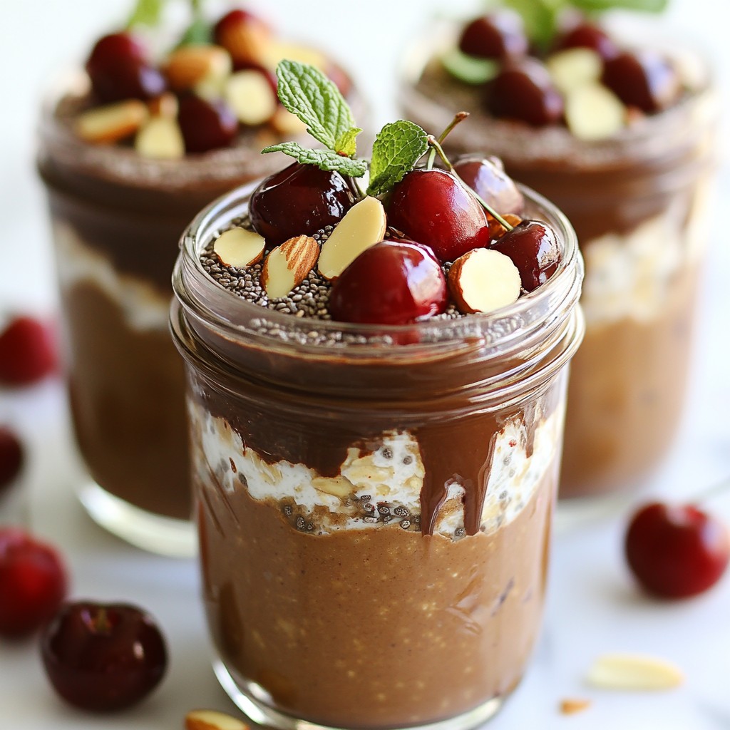 Cherry Chocolate Overnight Oats Healthy and Easy Recipe
