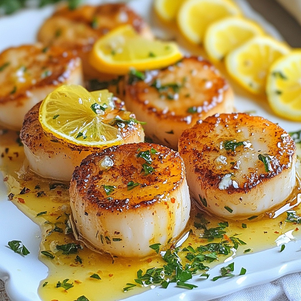Honey Lemon Garlic Scallops Quick and Tasty Recipe