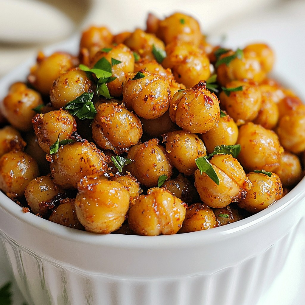 Spicy Cajun Roasted Chickpeas Crispy Flavor Bomb