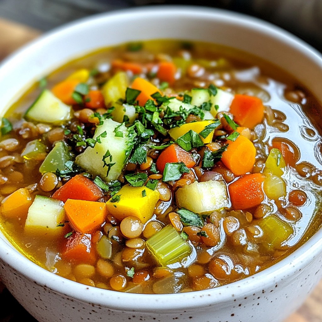 Hearty Lentil Vegetable Soup Comforting and Nourishing