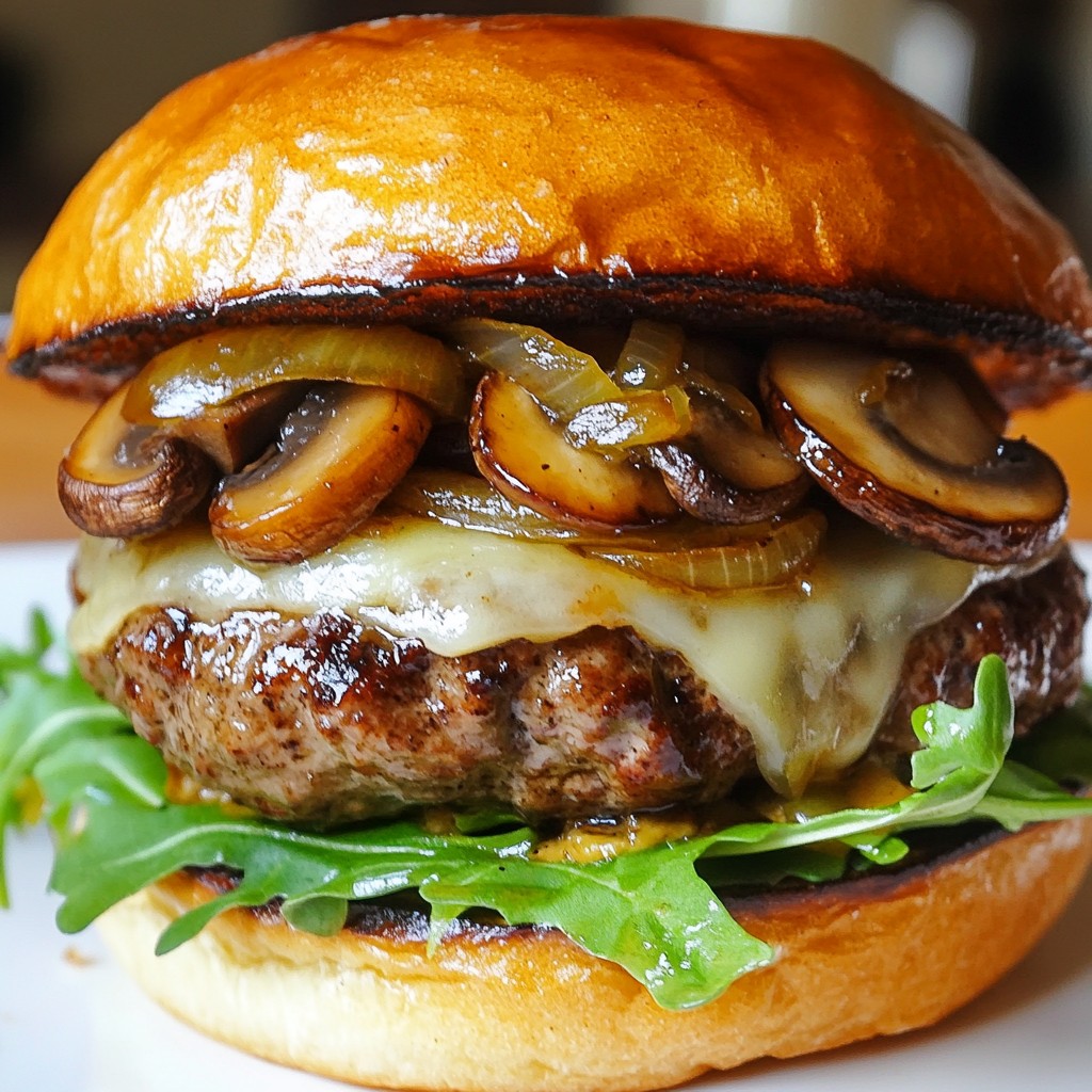 Caramelized Onion Mushroom Burger Flavorful Delight