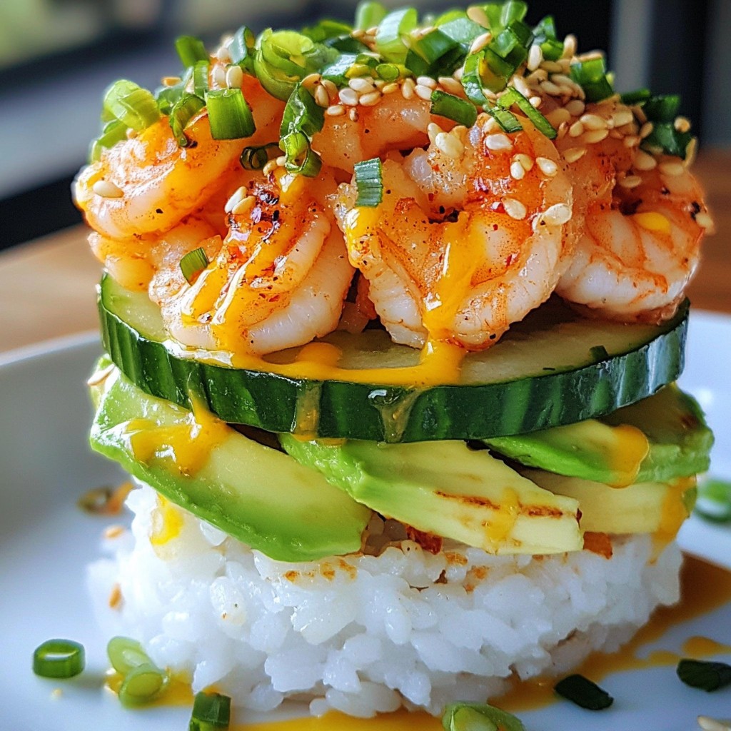 Spicy Shrimp Sushi Stack Flavorful and Easy Recipe