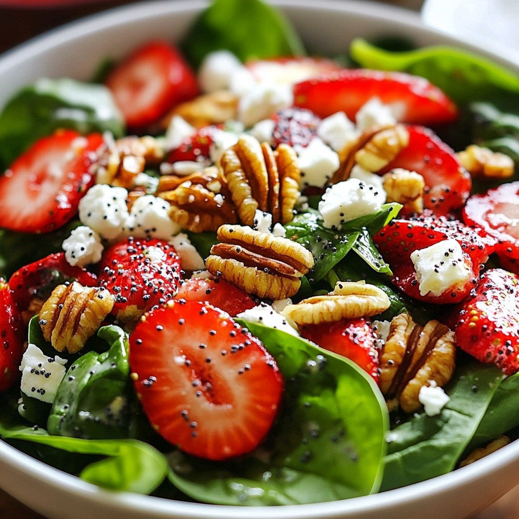 Strawberry Spinach Poppy Seed Salad Fresh and Tasty