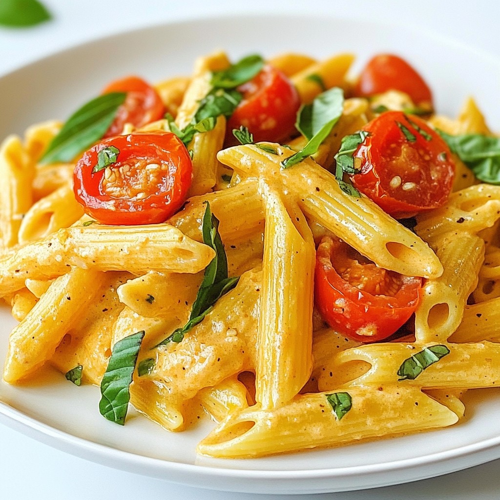Vegan Creamy Tomato Basil Pasta Easy and Delicious Recipe