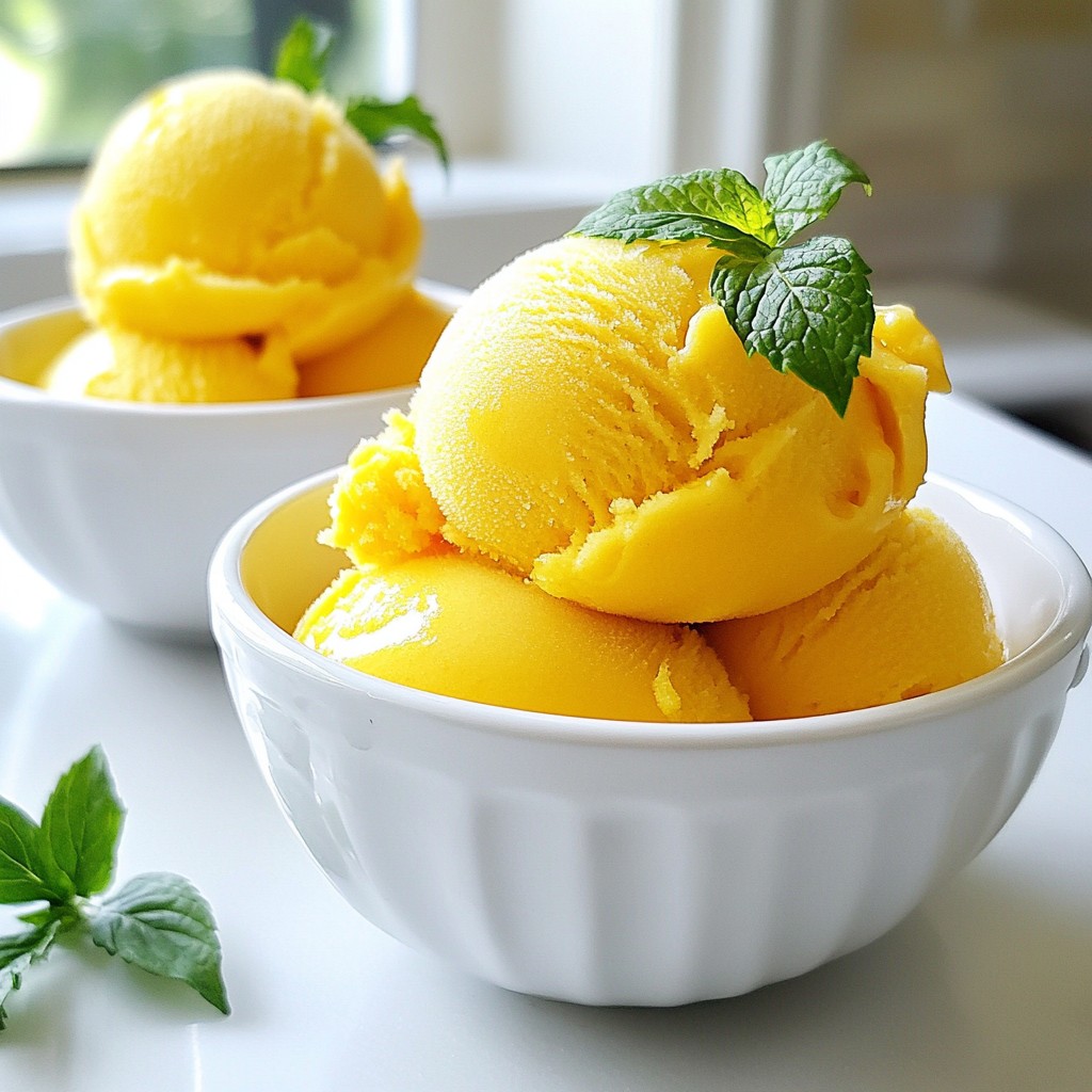 No-Churn Mango Sorbet Refreshing Summer Treat
