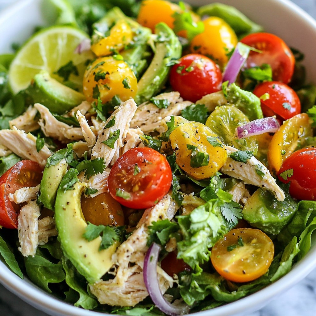 Avocado Lime Chicken Salad Fresh and Flavorful Dish