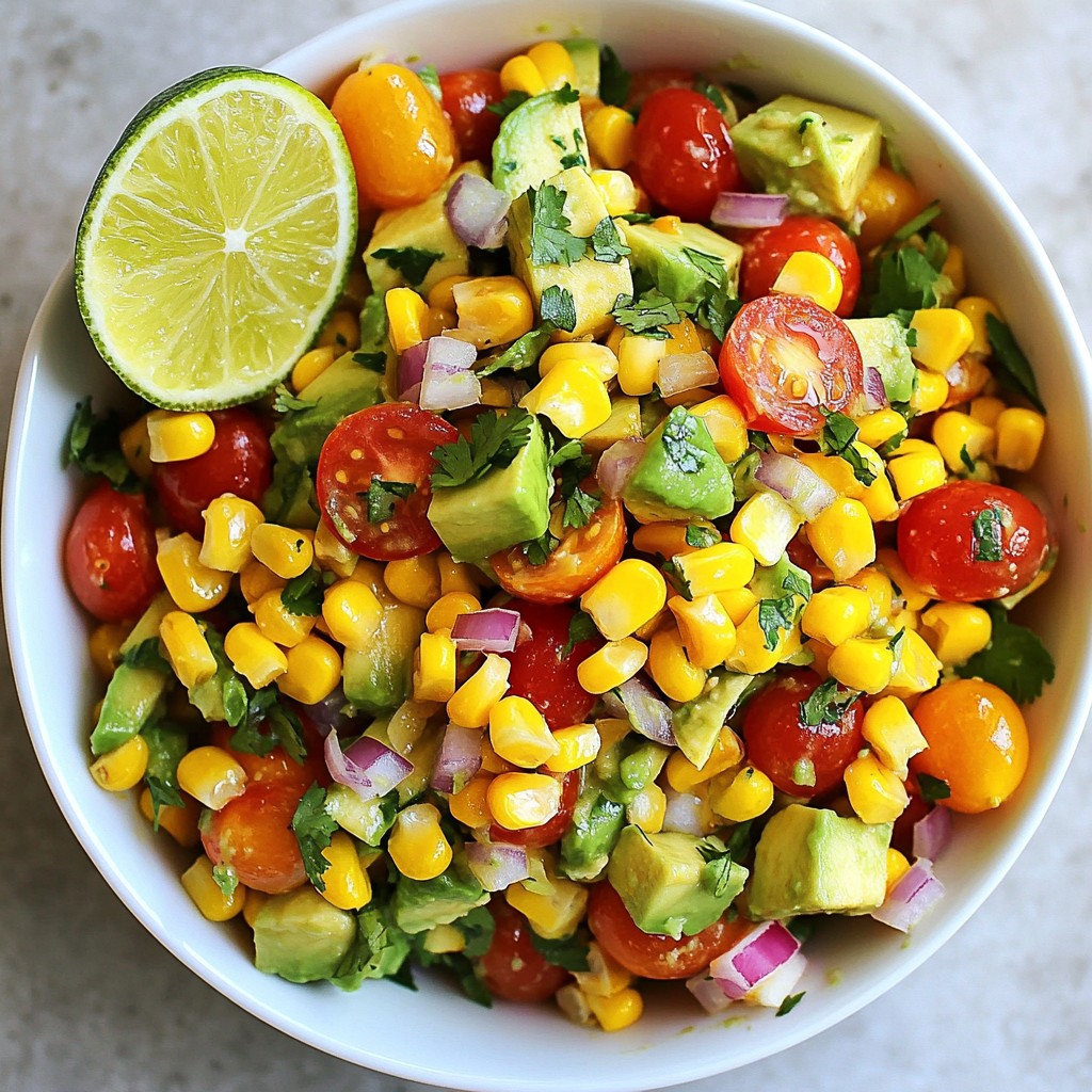 Avocado Corn Tomato Salad Fresh and Flavorful Blend