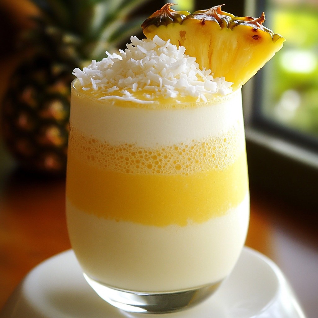 Pineapple Coconut Smoothie Refreshing and Healthy Drink