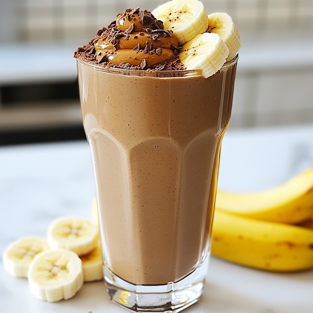 Chocolate Peanut Butter Banana Smoothie Tasty Delight