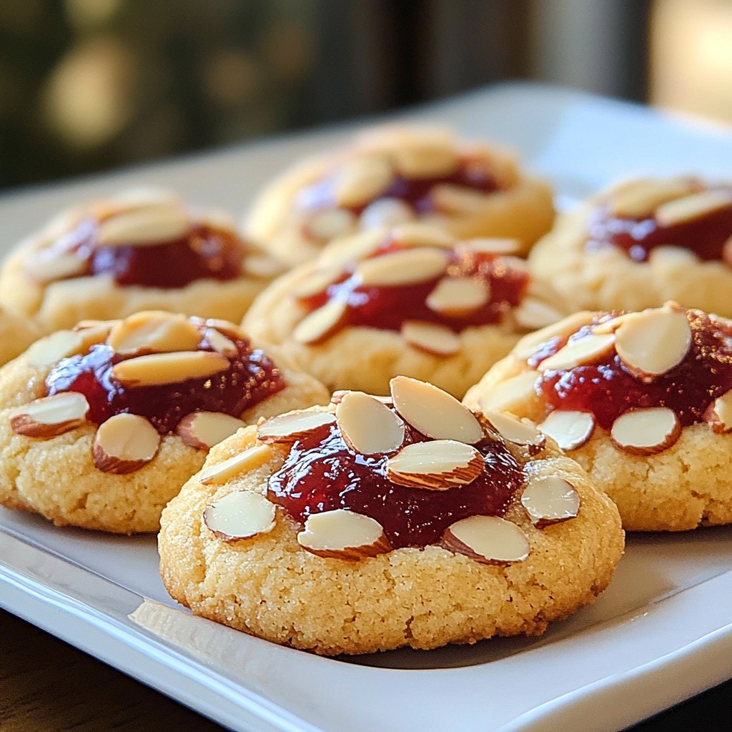 Raspberry Almond Thumbprint Cookies Delightful Treat