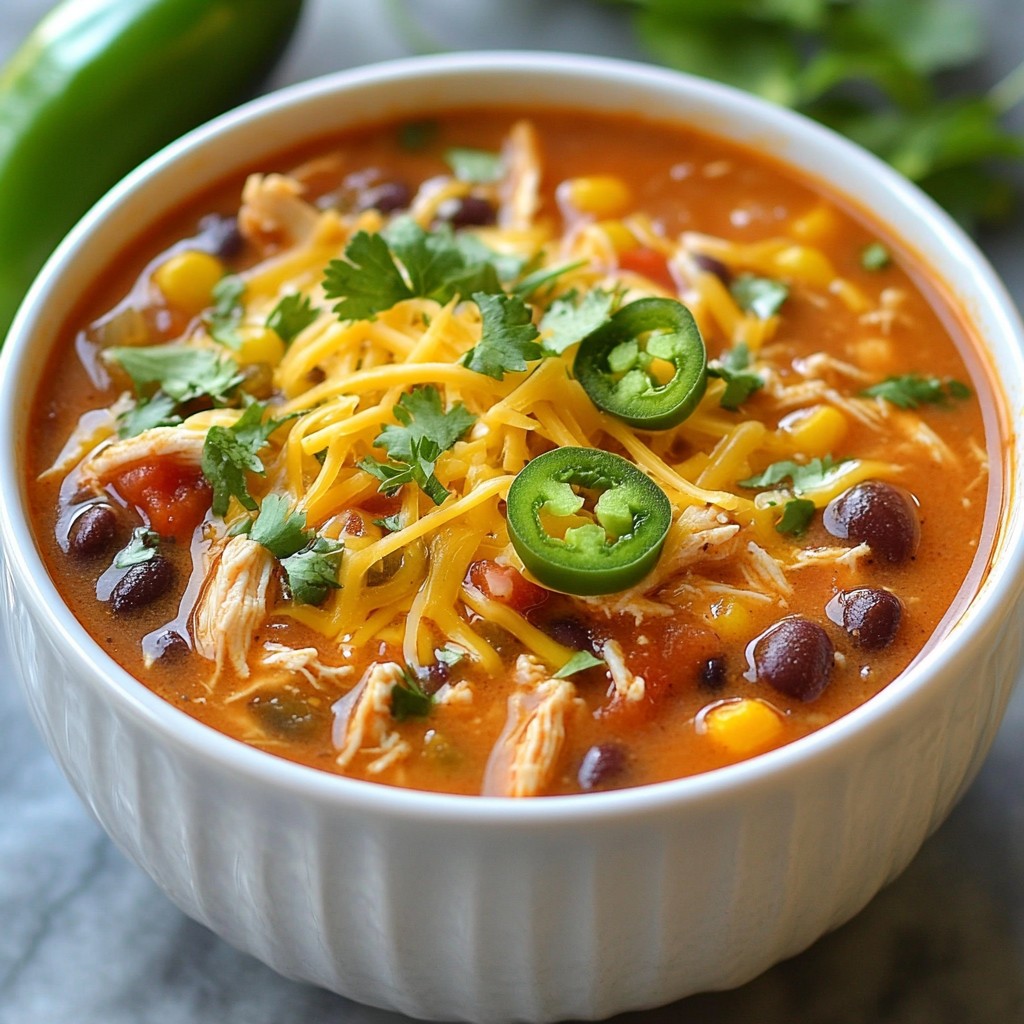Slow Cooker Chicken Enchilada Soup Hearty and Delicious