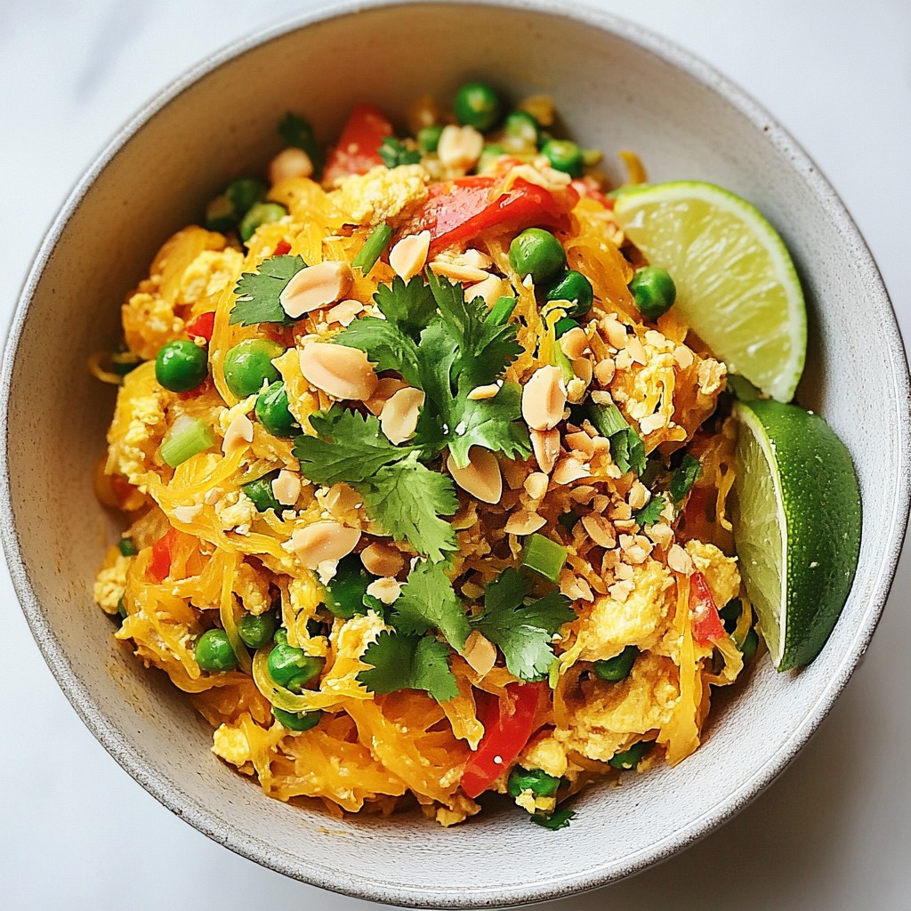 Spaghetti Squash Pad Thai Flavorful and Healthy Dish