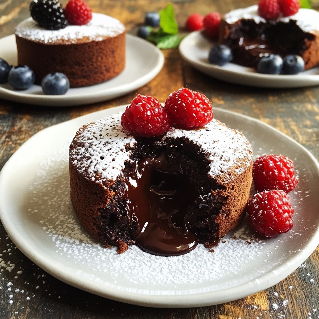 Classic Chocolate Lava Cakes Decadent and Rich Treat