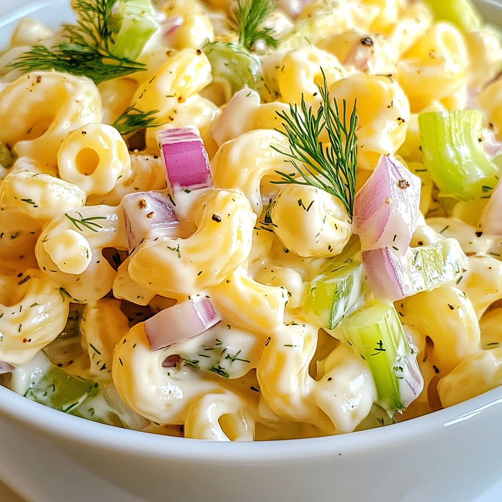 Creamy Dill Pickle Pasta Salad Easy and Flavorful Dish