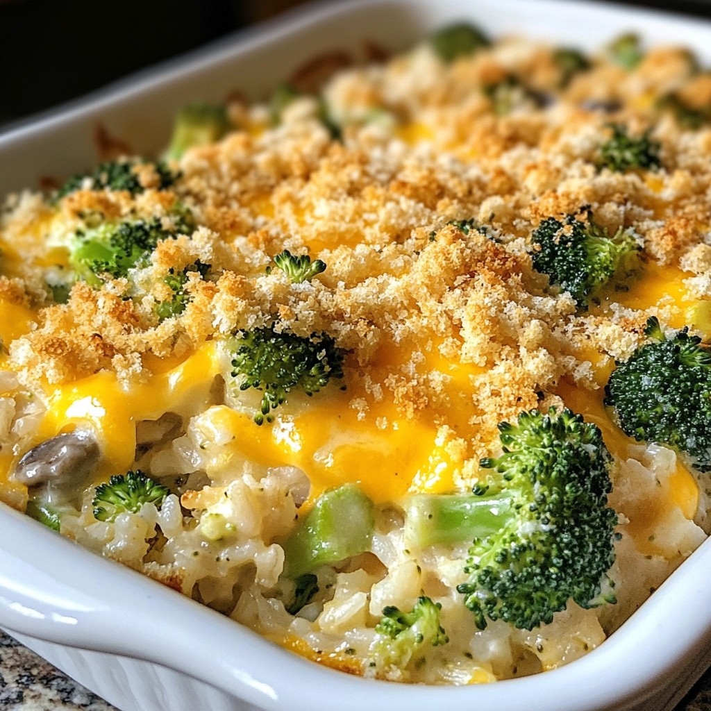Cheesy Broccoli Rice Casserole Simple and Tasty Meal