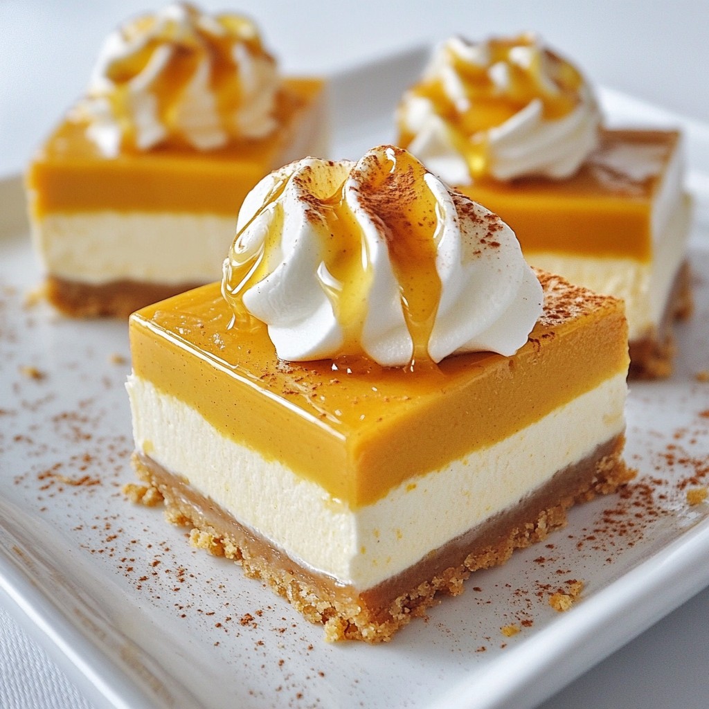 No-Bake Pumpkin Cheesecake Bars Easy and Delicious Treat