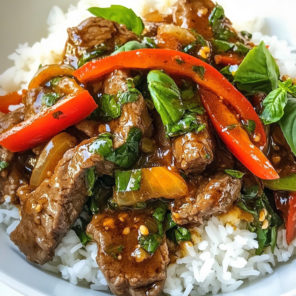 Spicy Thai Basil Beef Flavorful and Fast Dinner Idea