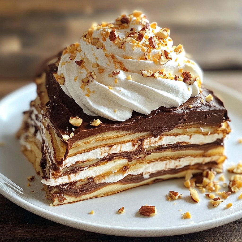 Chocolate Hazelnut Crepe Cake Delightful and Indulgent