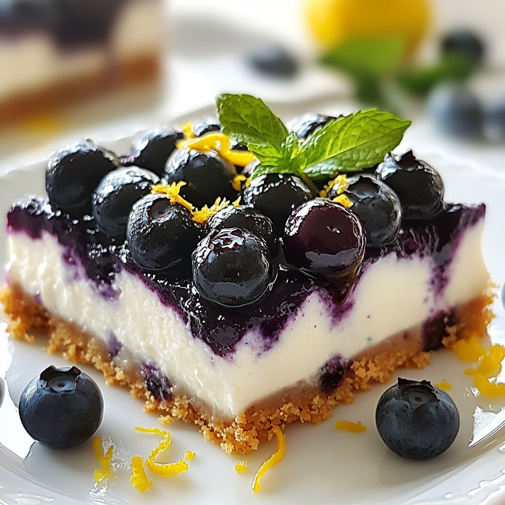 Blueberry Cheesecake Bars Simple and Delicious Treat