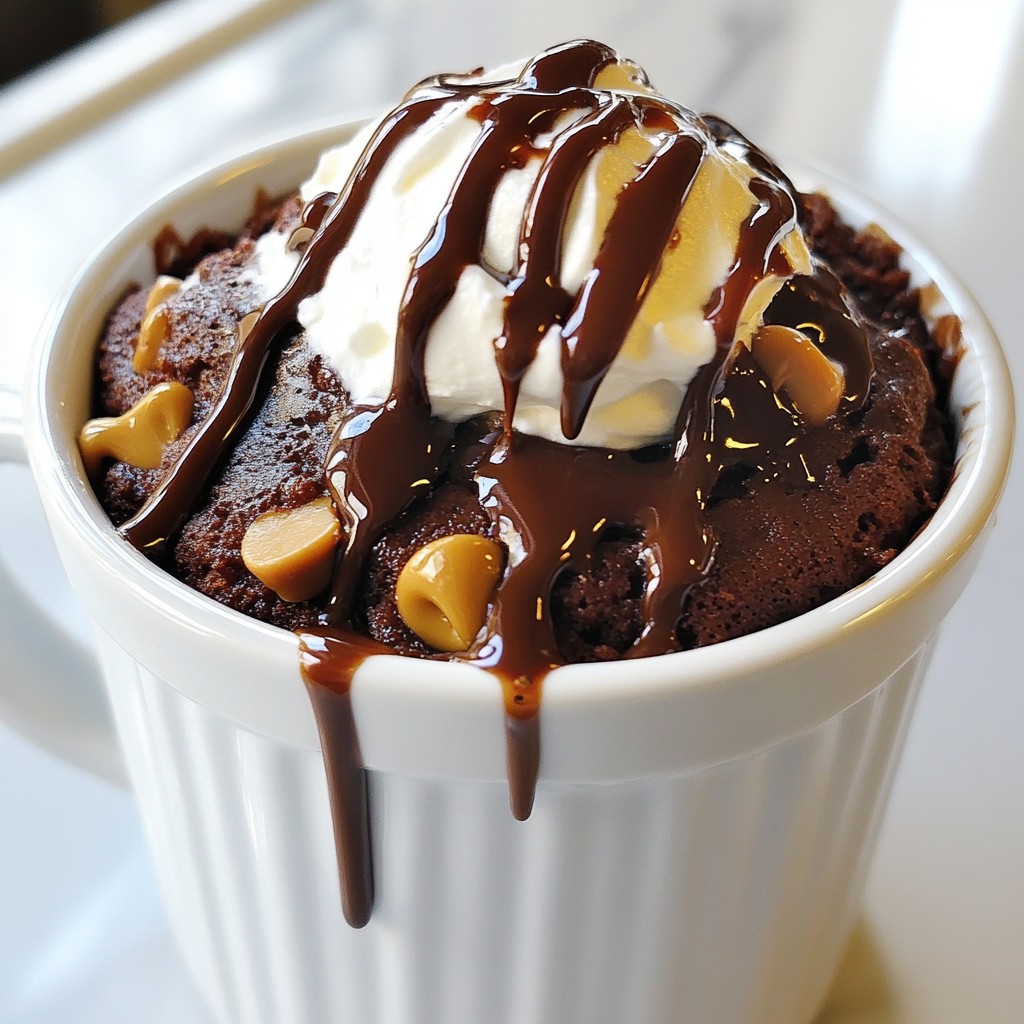 Chocolate Peanut Butter Mug Cake Delight in Minutes
