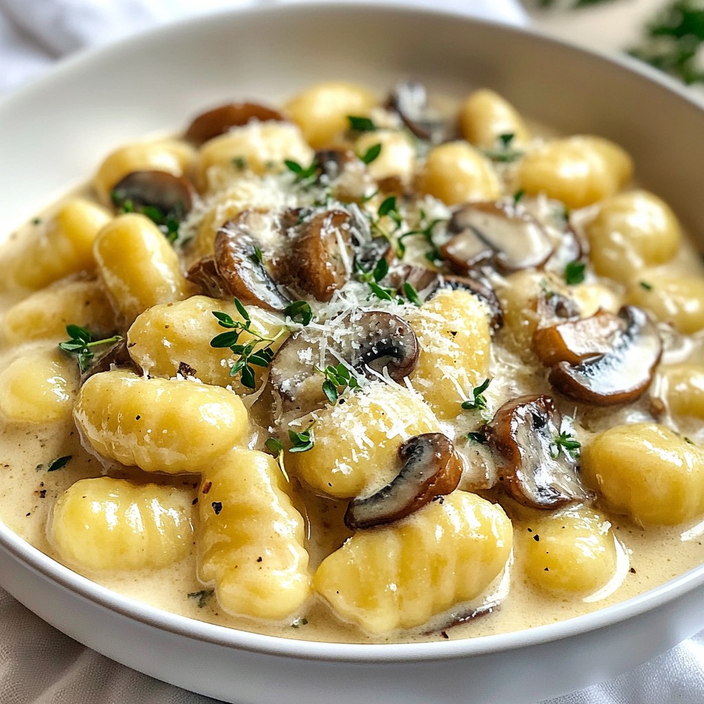 Creamy Mushroom Gnocchi Simple and Flavorful Dish