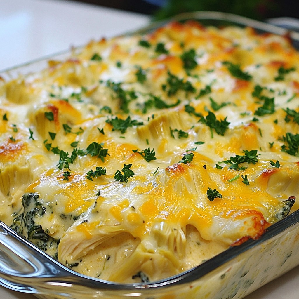Spinach Artichoke Chicken Casserole Cozy and Simple Dish