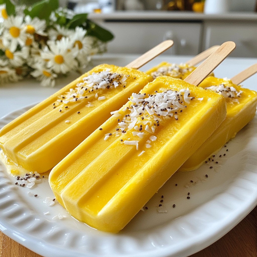 Mango Coconut Chia Popsicles Refreshing Summer Treat