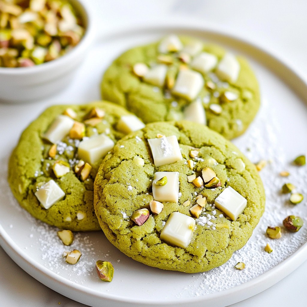 Matcha White Chocolate Cookies Delightfully Sweet Treat