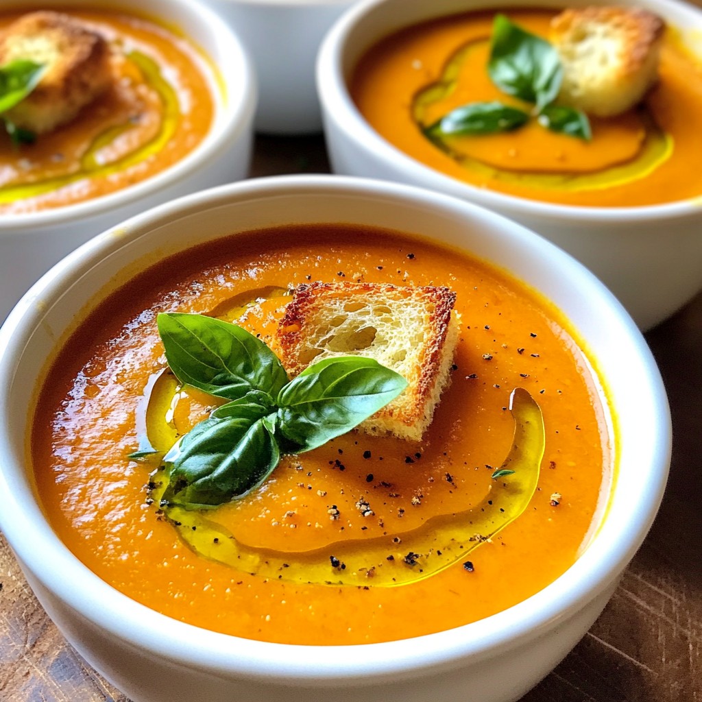 Roasted Tomato Basil Soup Comforting and Flavorful Dish