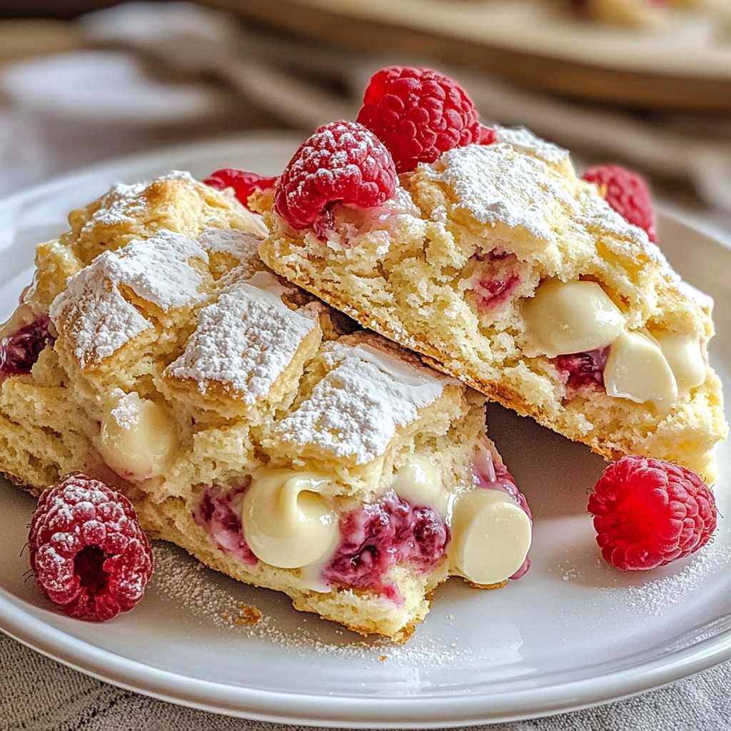 Raspberry White Chocolate Scones Tasty and Simple Bake