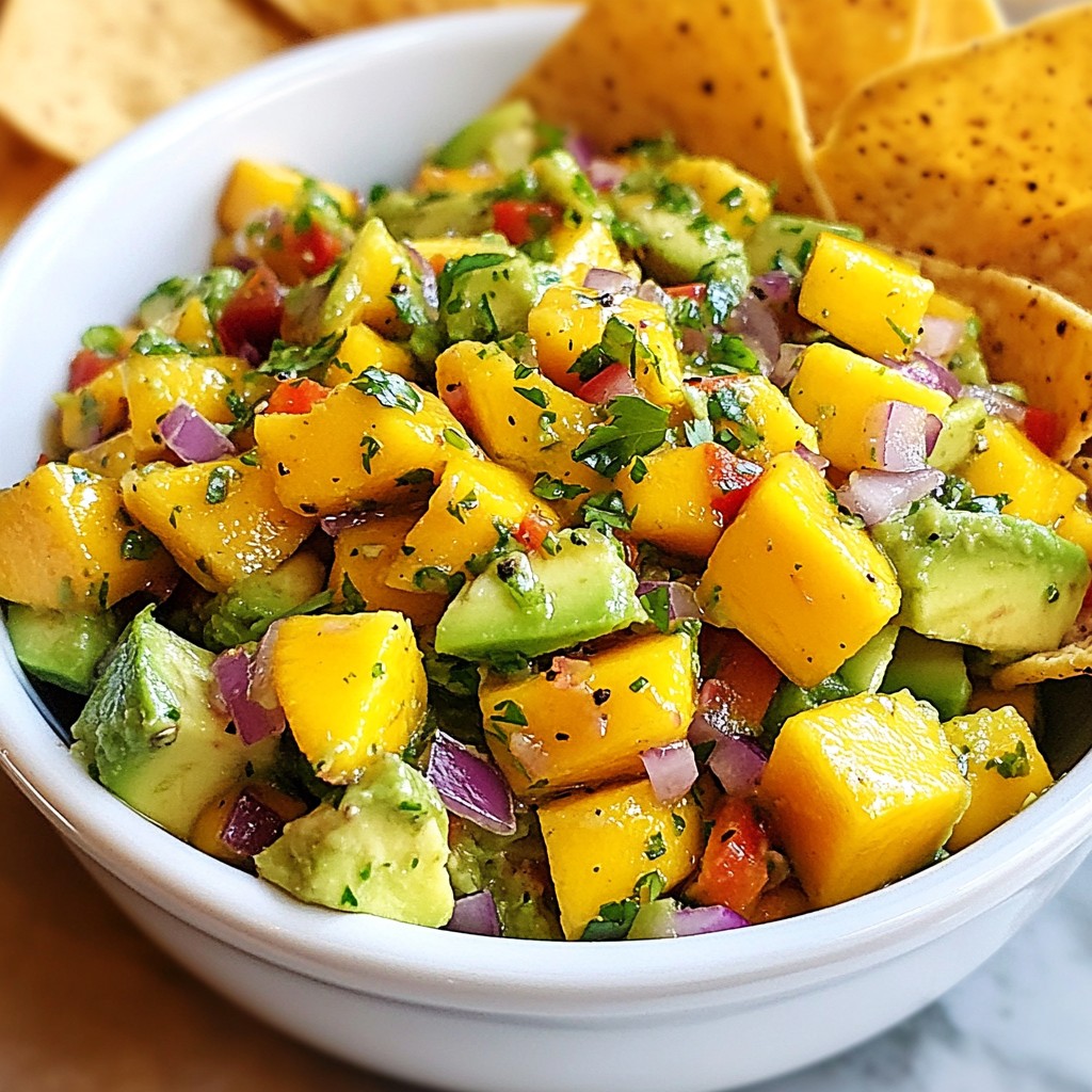 Savory Avocado Mango Salsa Easy and Fresh Recipe