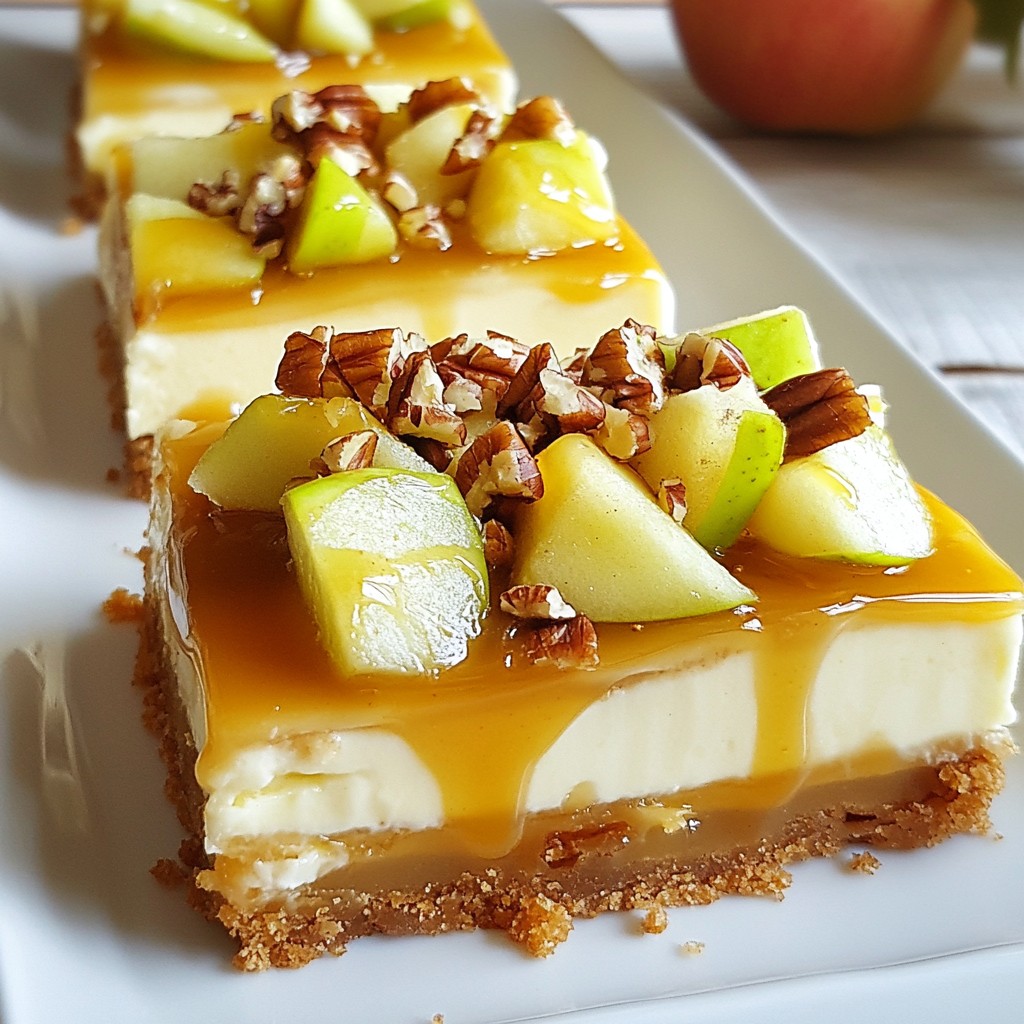 Caramel Apple Cheesecake Bars Irresistible Dessert Recipe