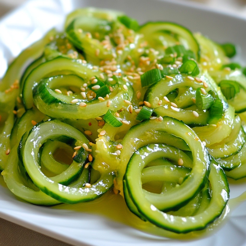 Sesame Ginger Cucumber Noodles Fresh and Crunchy Dish
