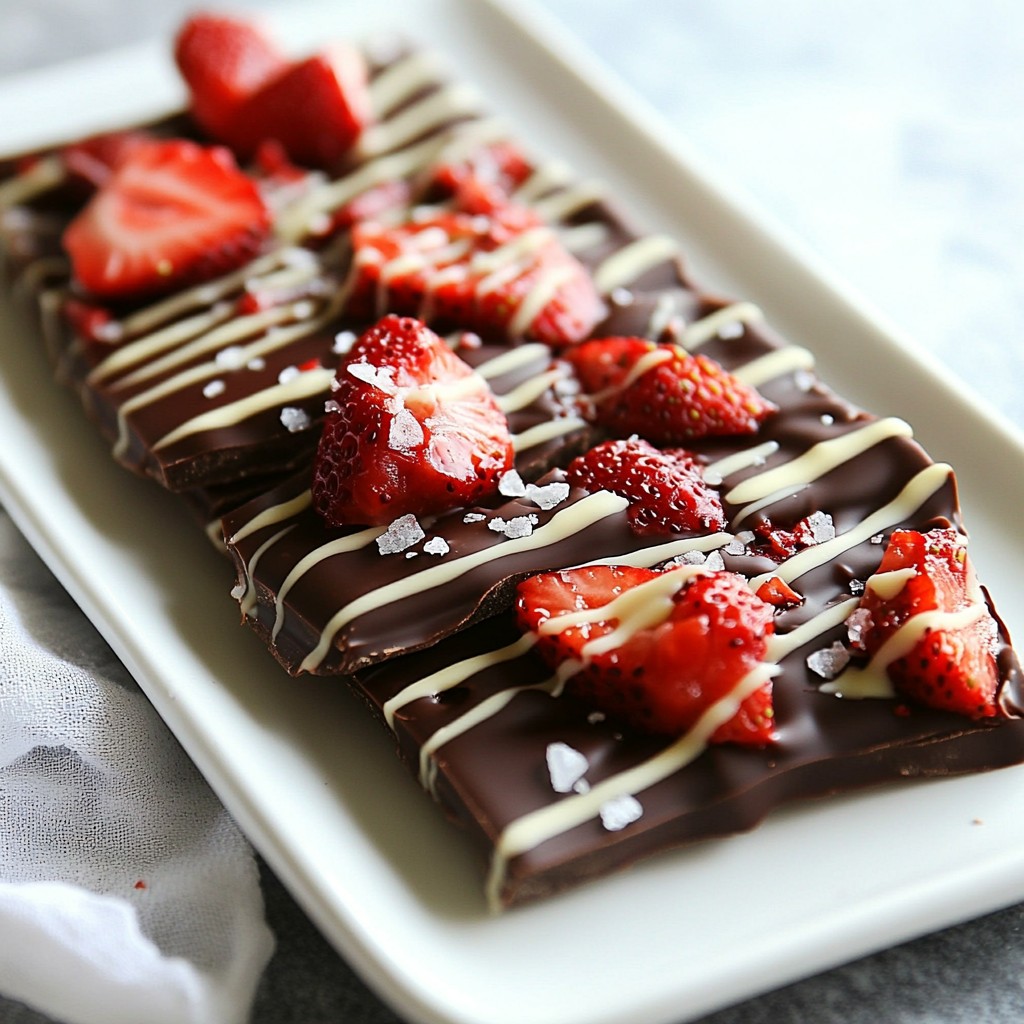Chocolate Covered Strawberry Bark Irresistible Delight