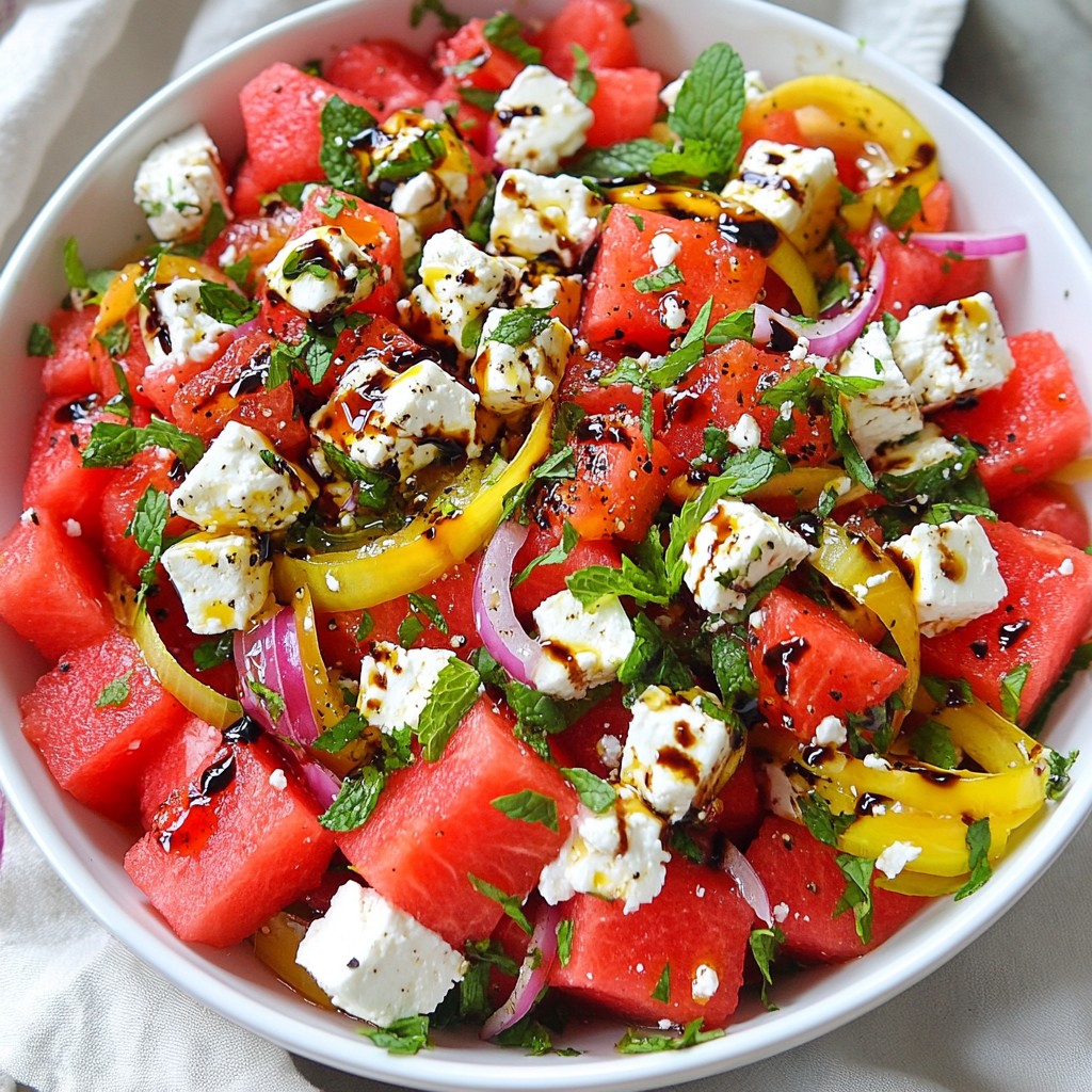 Refreshing Watermelon Feta Mint Salad Simple Delight