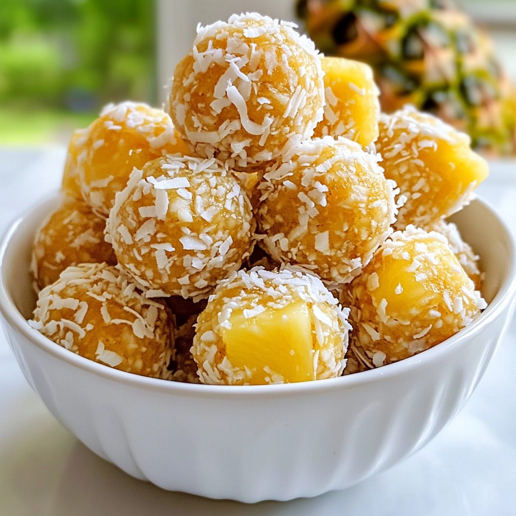 Pineapple Coconut Energy Balls Healthy Snack Delight