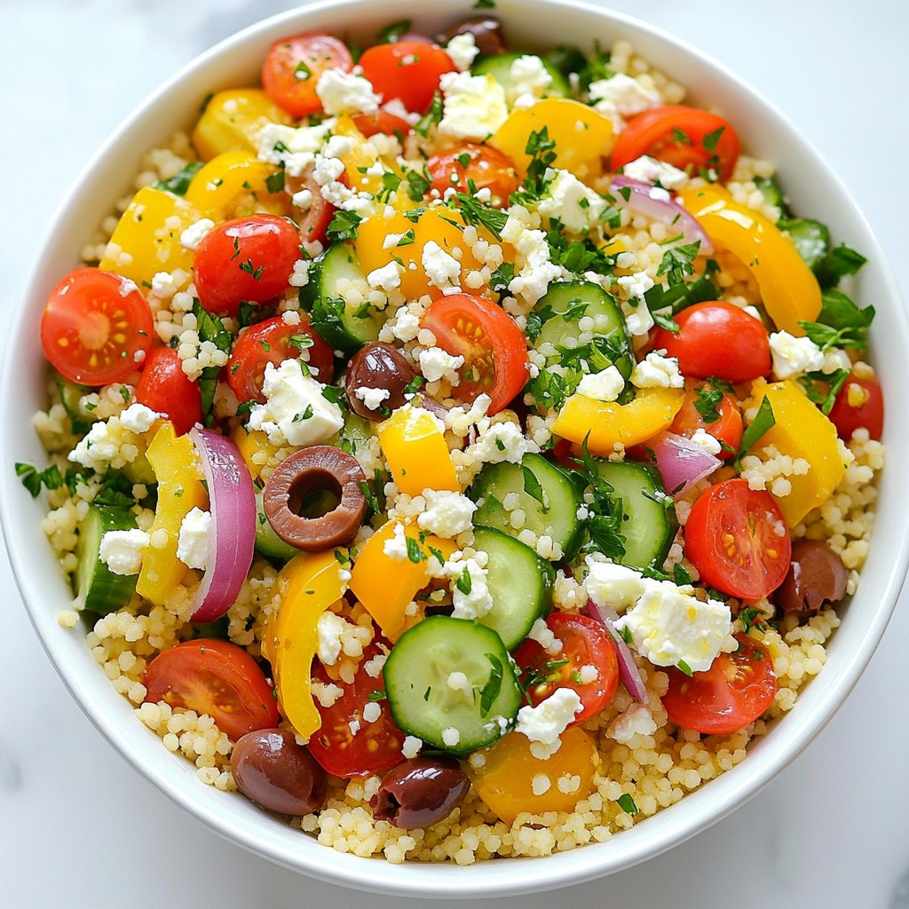 Mediterranean Couscous Salad Fresh and Flavorful Mix