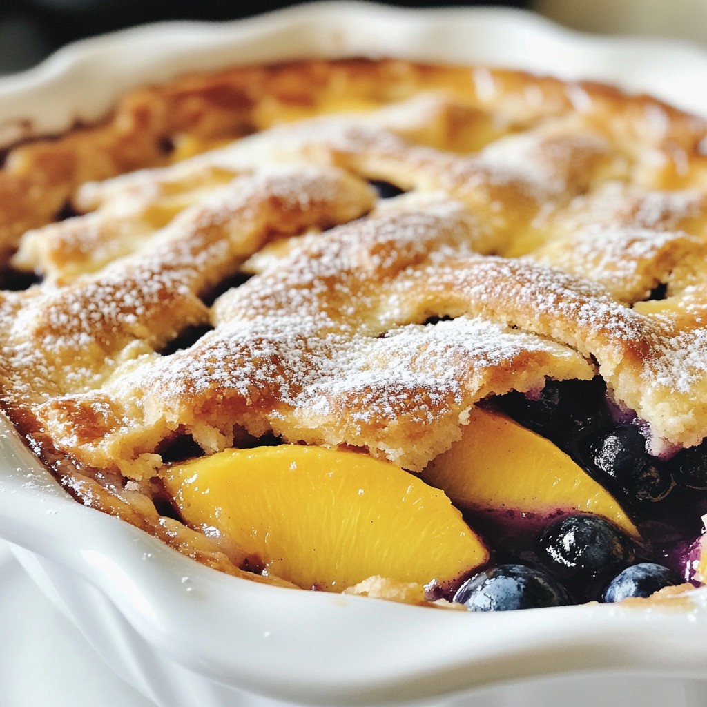 Blueberry Peach Cobbler Irresistible Homemade Delight