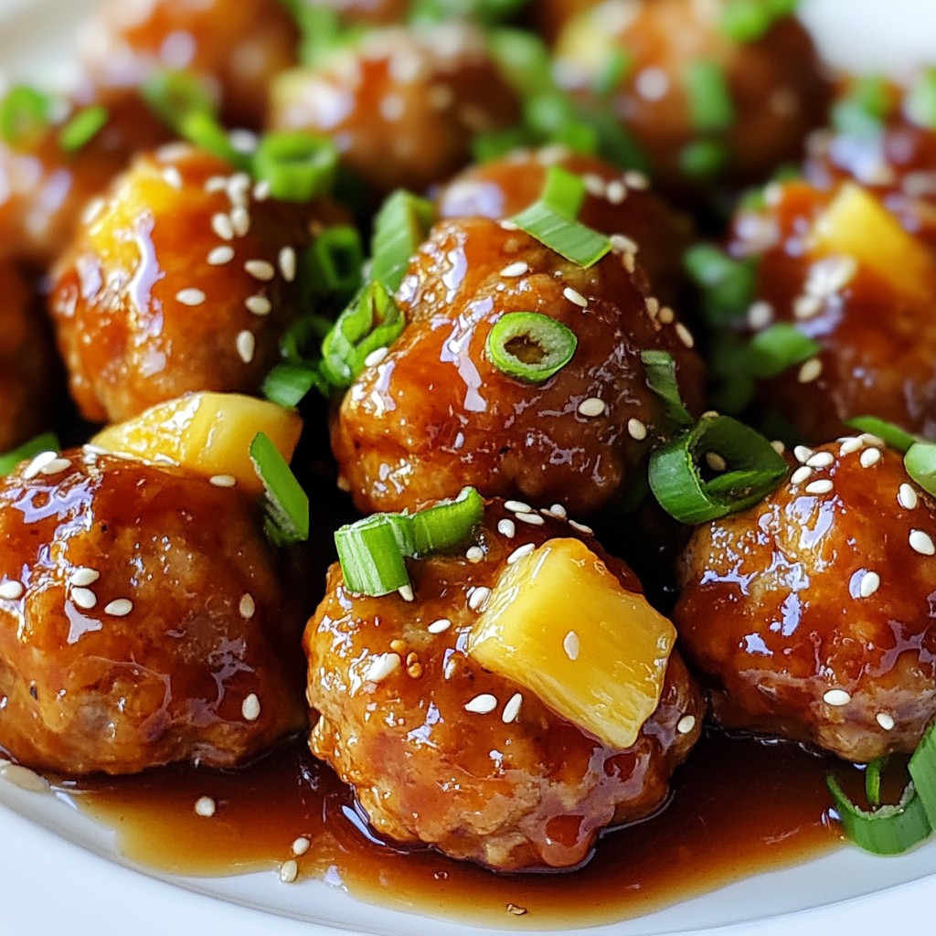 Pineapple Teriyaki Meatballs Flavorful and Easy Recipe