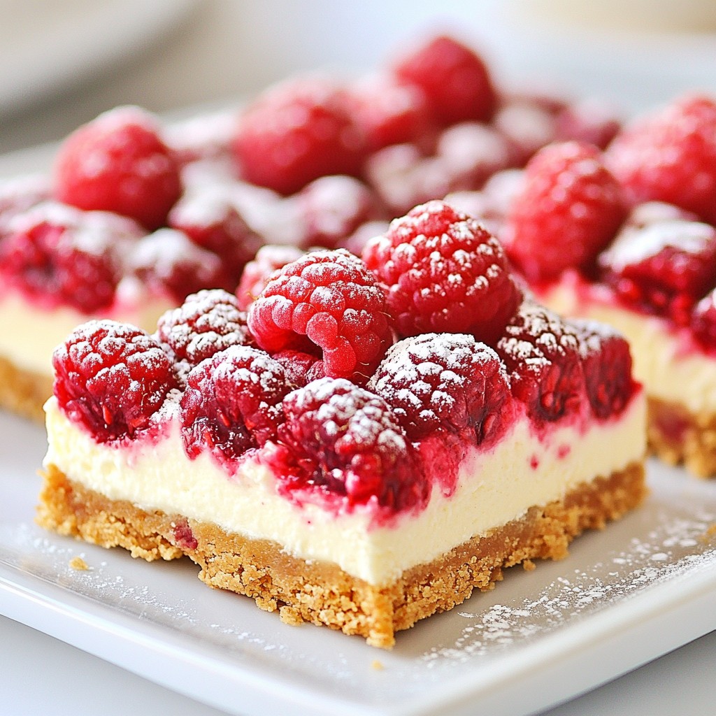Raspberry Cheesecake Bars Delightfully Creamy Treat