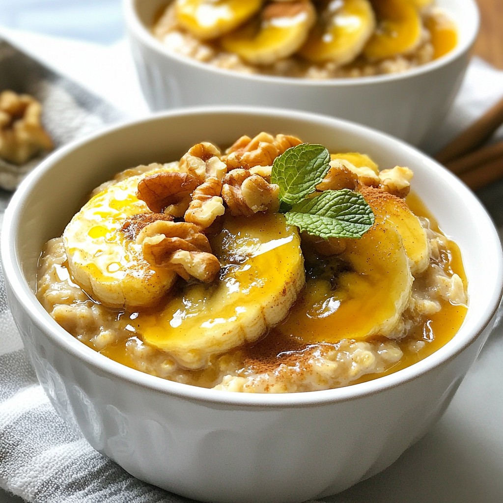Caramelized Banana Oatmeal Flavorful Breakfast Delight