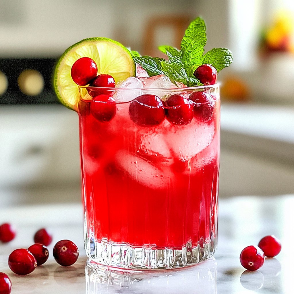 Sparkling Cranberry Spritzer Festive and Refreshing Drink