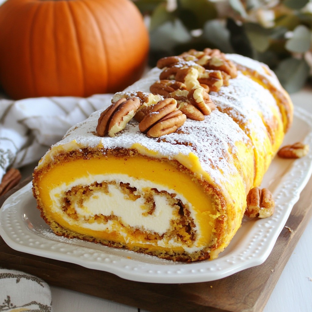 Pumpkin Cream Cheese Roll Delightful and Easy Recipe
