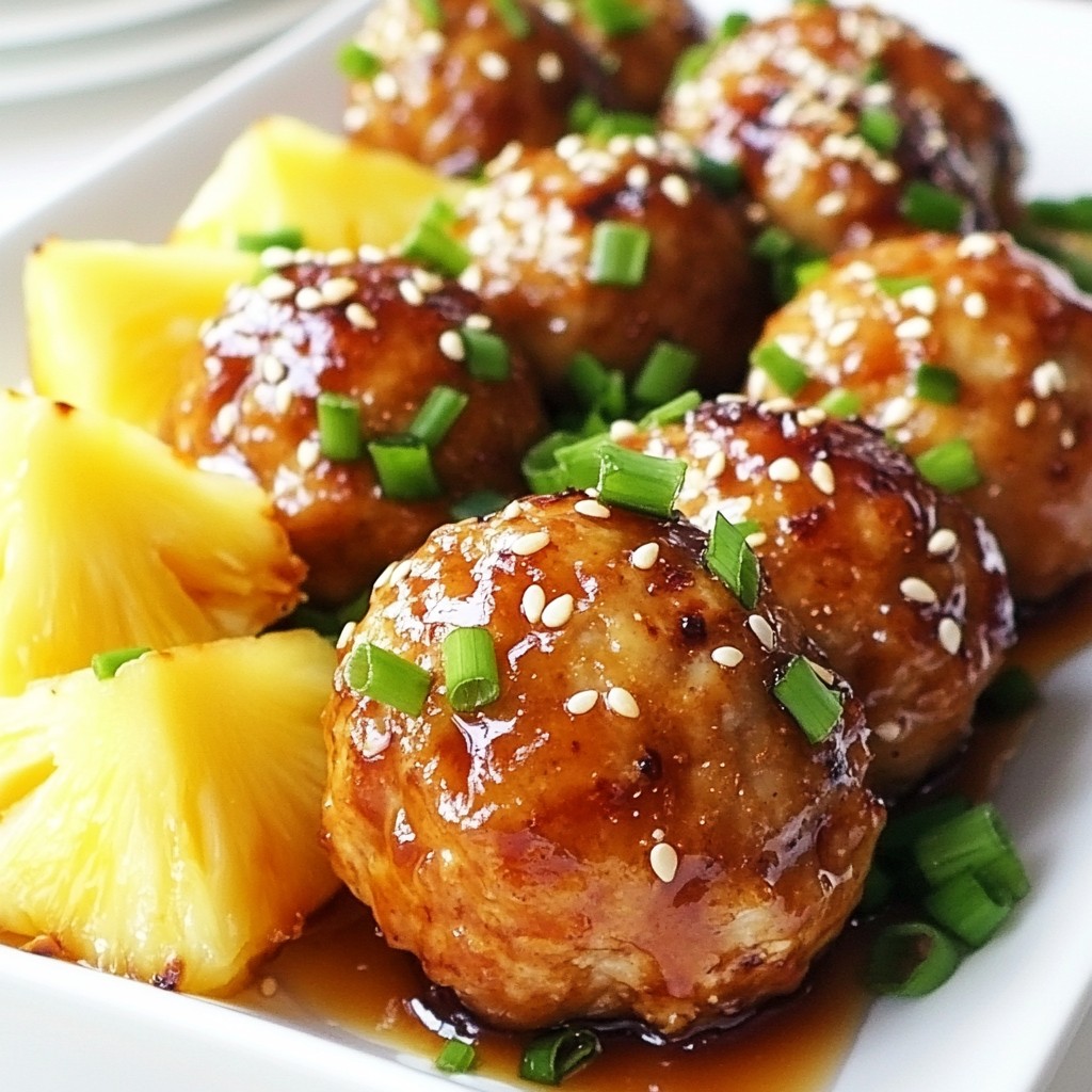 Pineapple Teriyaki Chicken Meatballs Tasty and Easy Recipe