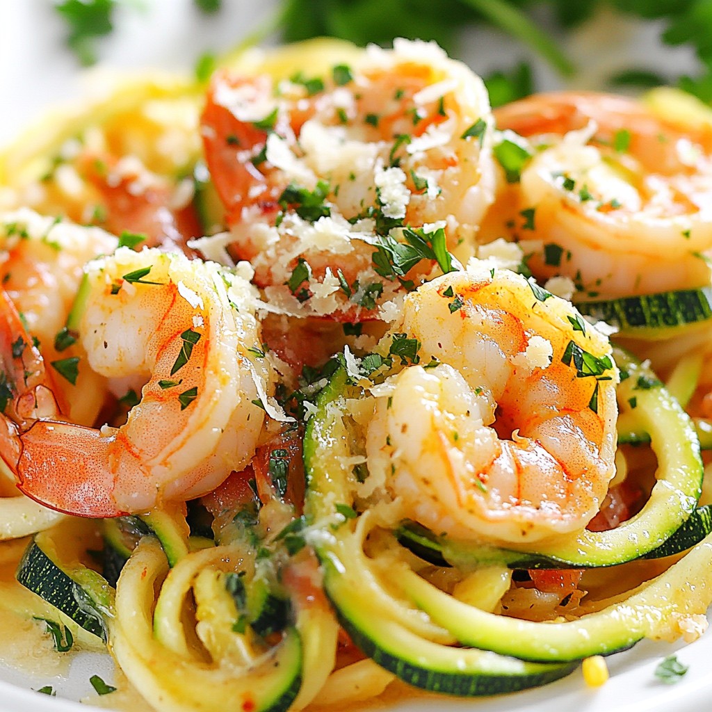 Garlic Shrimp Scampi Zoodles Simple and Tasty Recipe